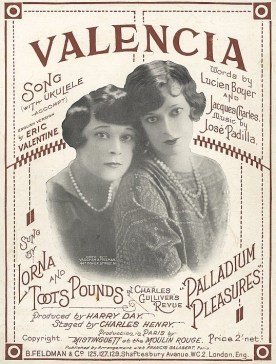 Afiche publicitario de la versión en inglés de “Valencia” (National Library of Australia)